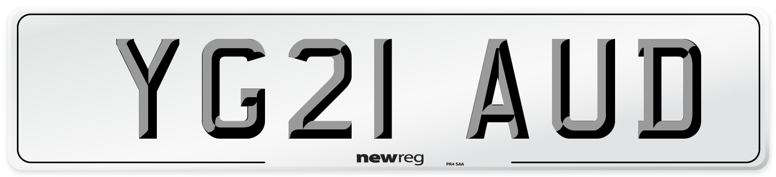 YG21 AUD Number Plate from New Reg